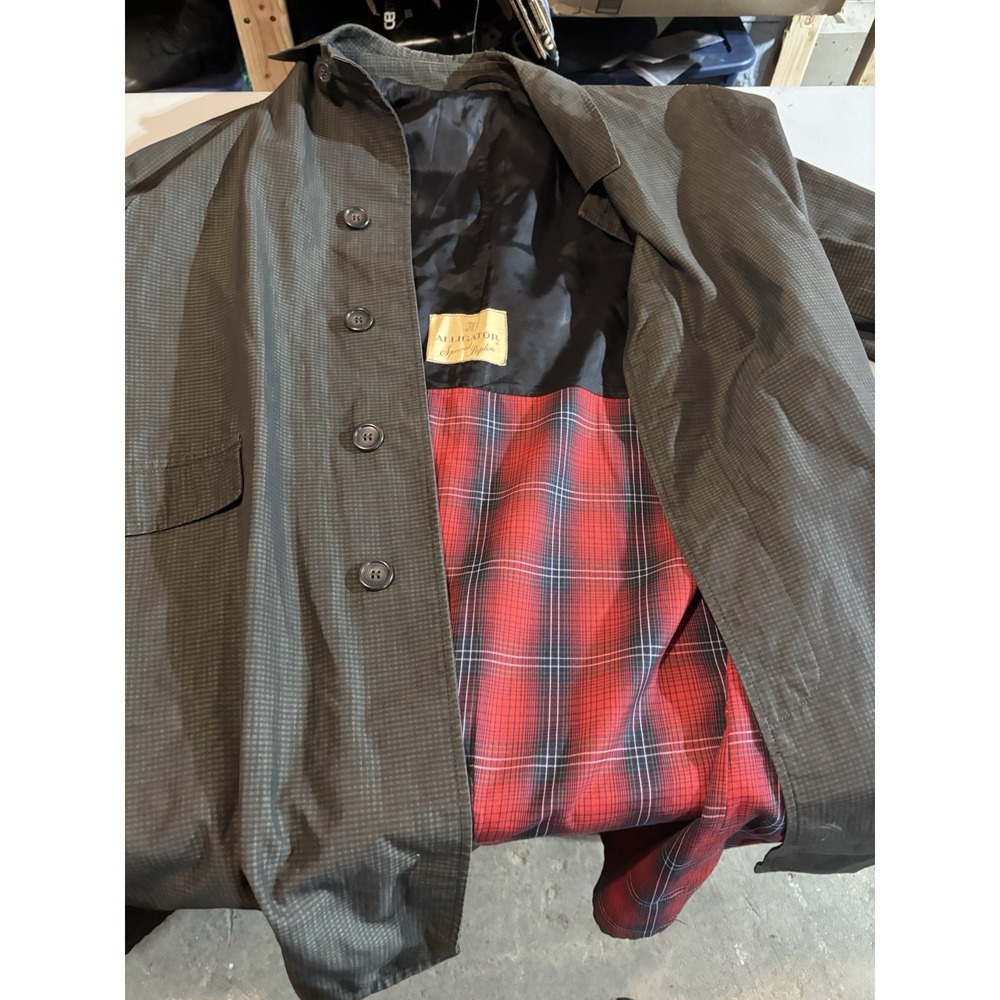 C16- Vintage Alligator Weatherstyle L‎ Men's TrenchCoat